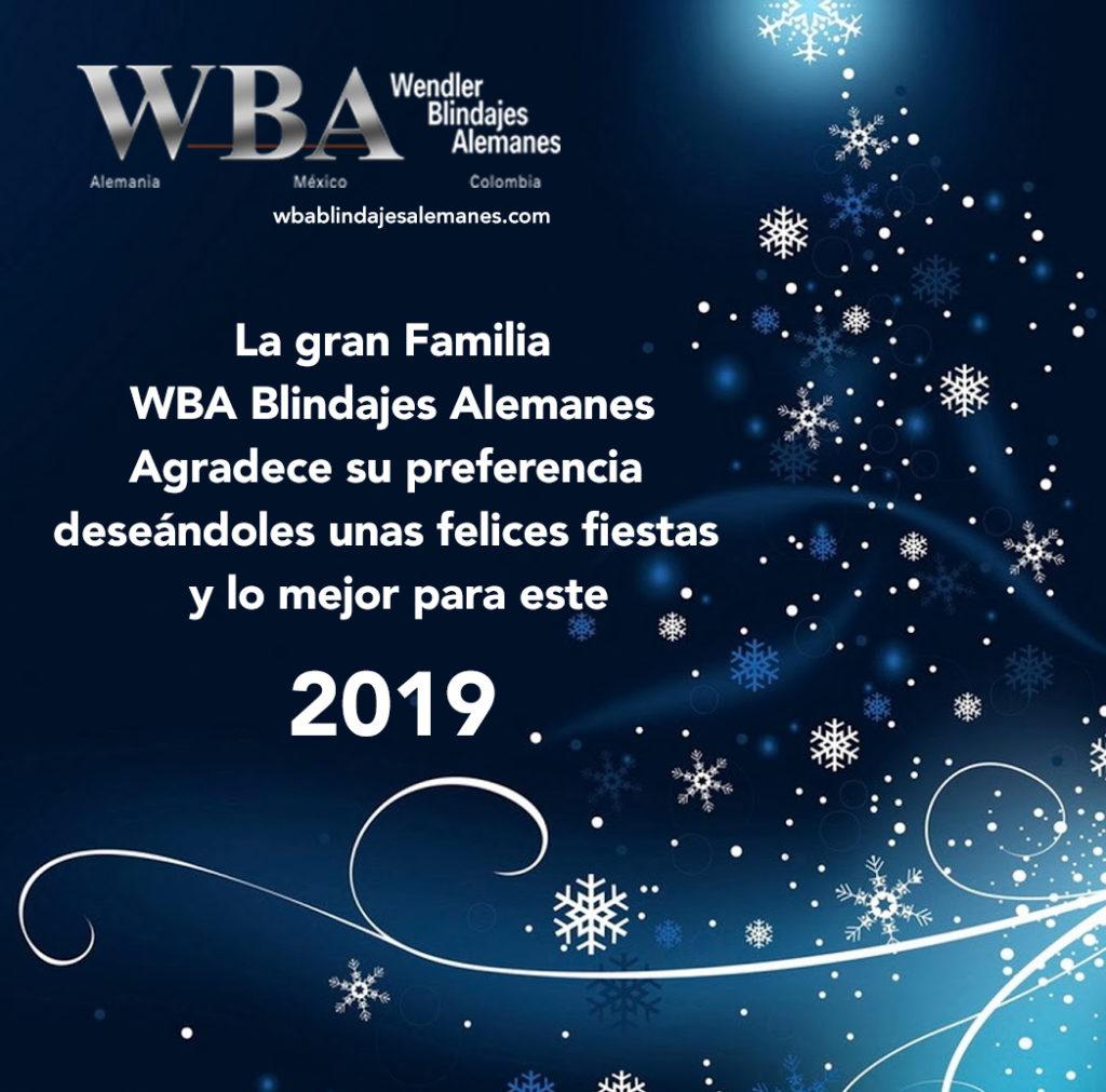 WBA Blindajes Alemanes les desea una muy feliz Navidad y un gran 2019